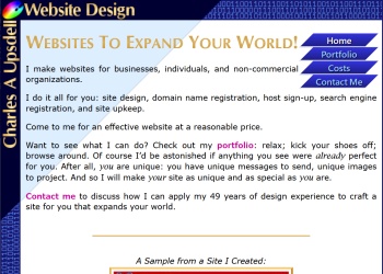 Charles A Upsdell Website Design